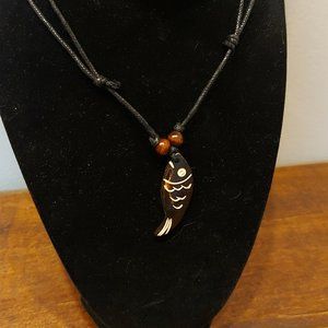 💎3 /$20💎 Adjustable Wood Fish Pendant Necklace